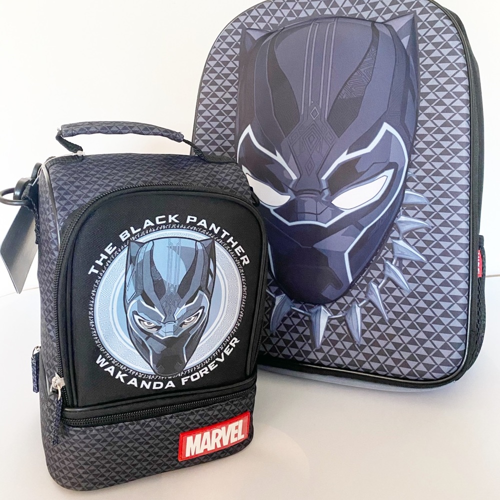 Disney Store black panther backpack lunchbox set - Picture 10 of 12